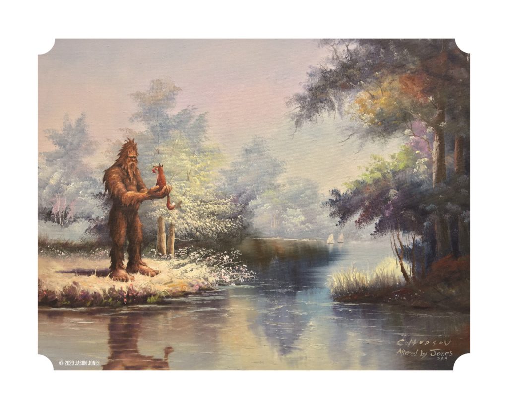 Bigfoot with Fox 8X10 | Artist Jason Jones